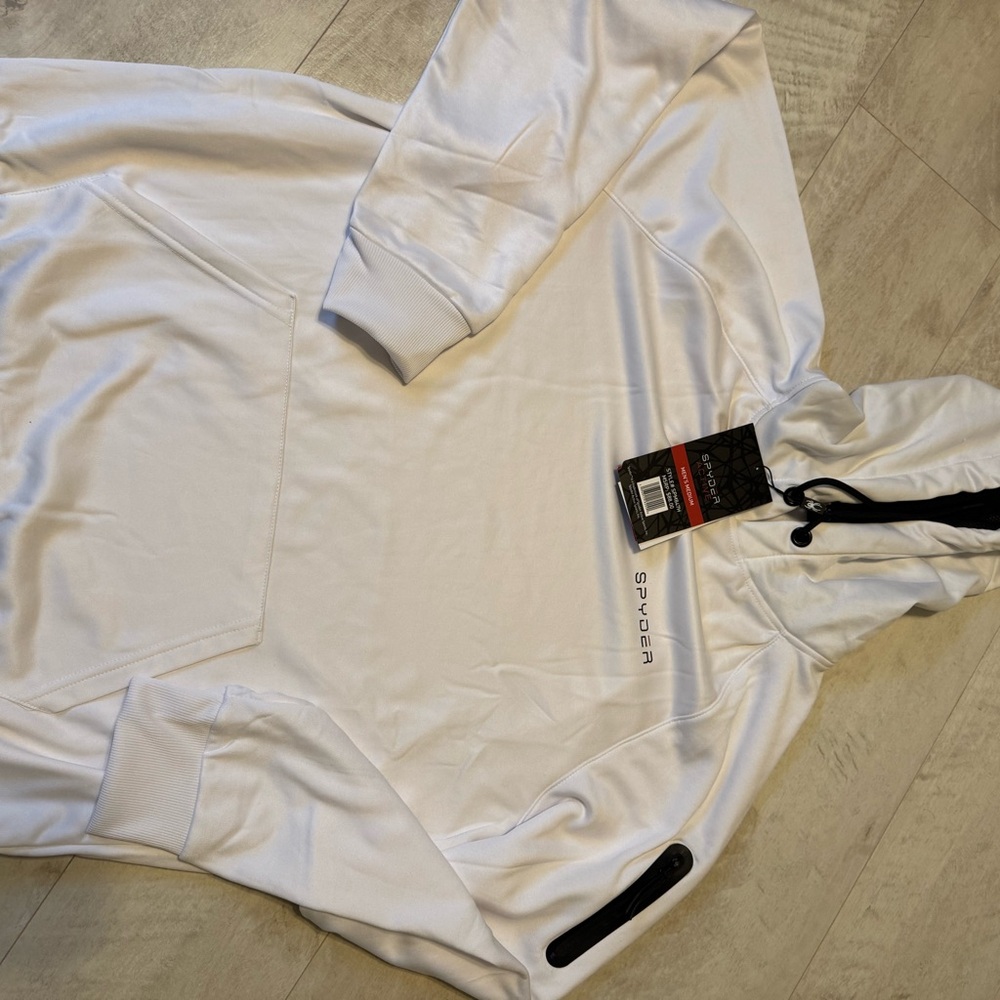 Spyder White Hoodie New with tags Mens medium